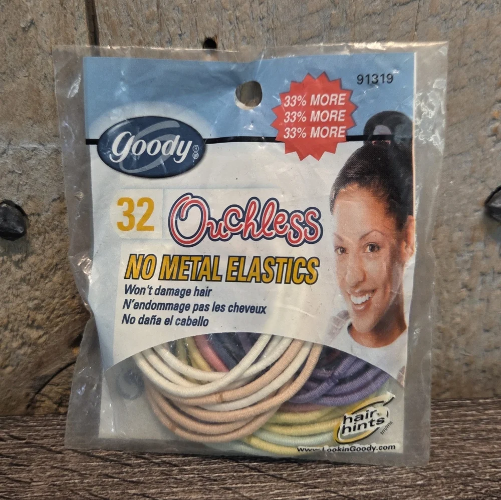 Goody vintage Vtg ouchless hair tie ponytail Elastics 32 sealed new 2000 Y2k